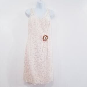 David's Bridal Pink Lace Dress